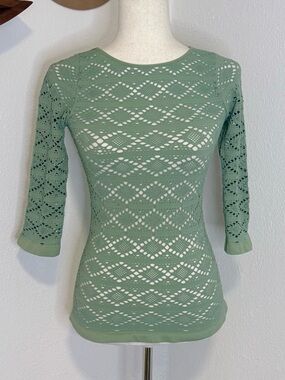Free People Intimately Stretchy Open Weave Layering Top Medium